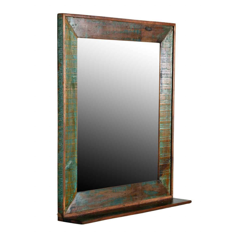 Spiegel  Shabby Chic Massivholz Recycletes Holz Braun