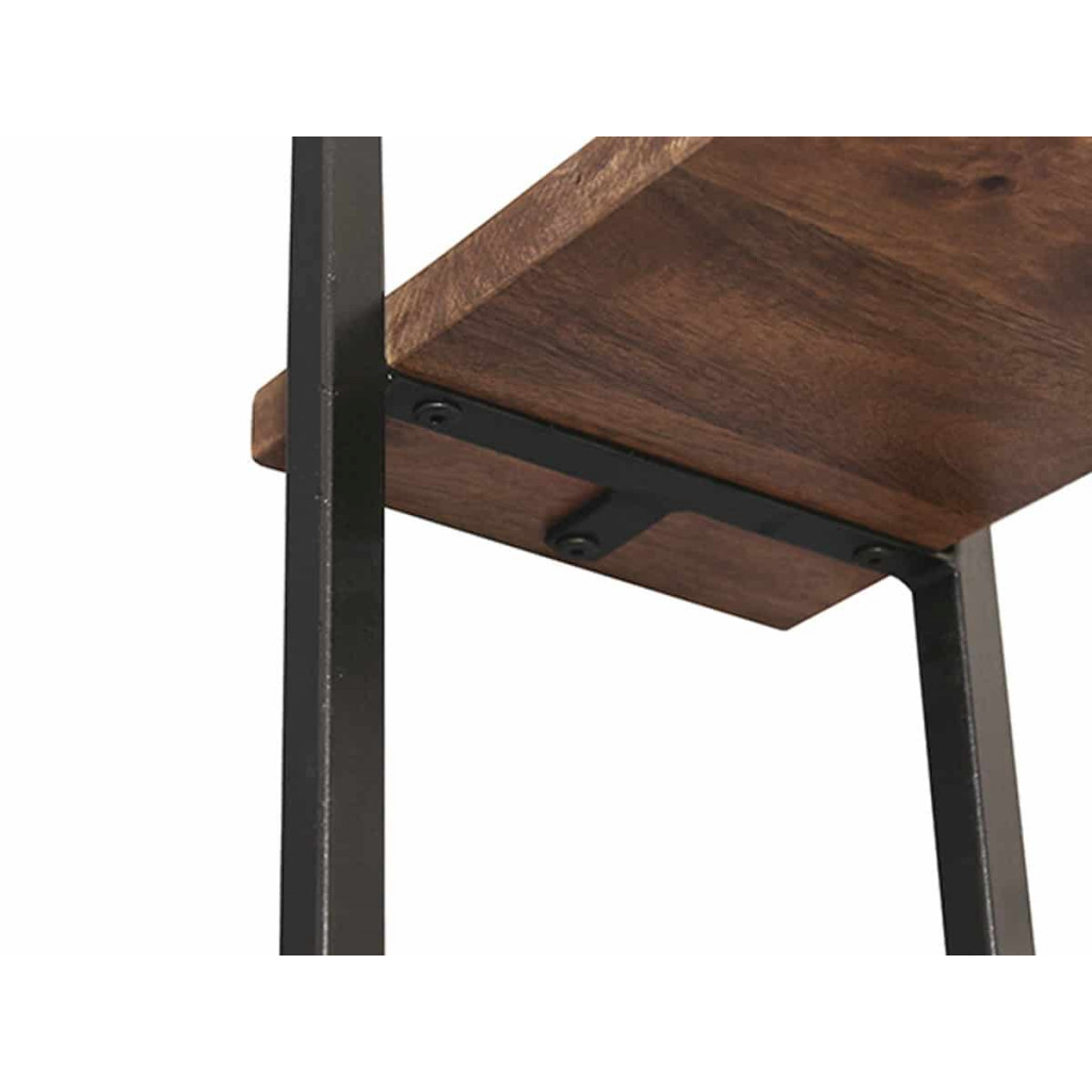 Wandregal Madras Modern Massivholz Metall Mango Braun
