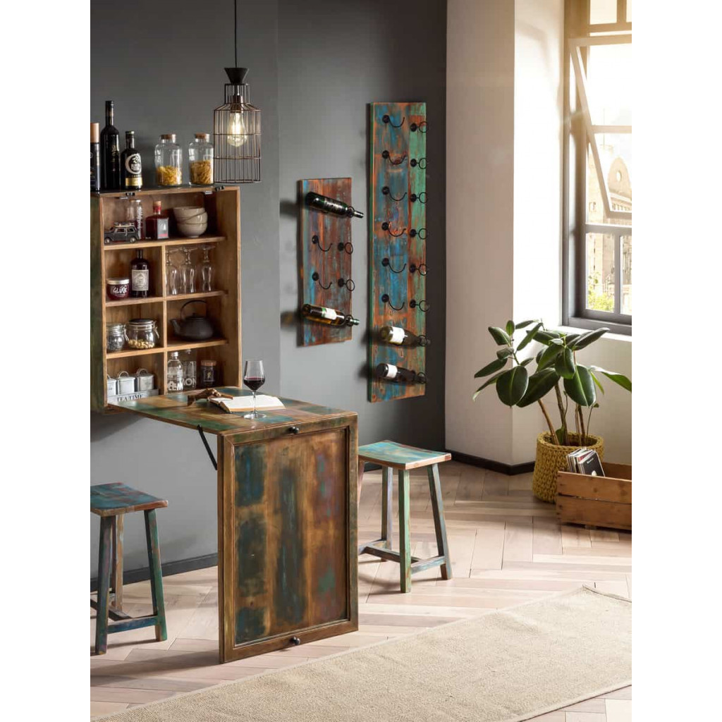 Weinregal  Shabby Chic Recycletes Holz Braun