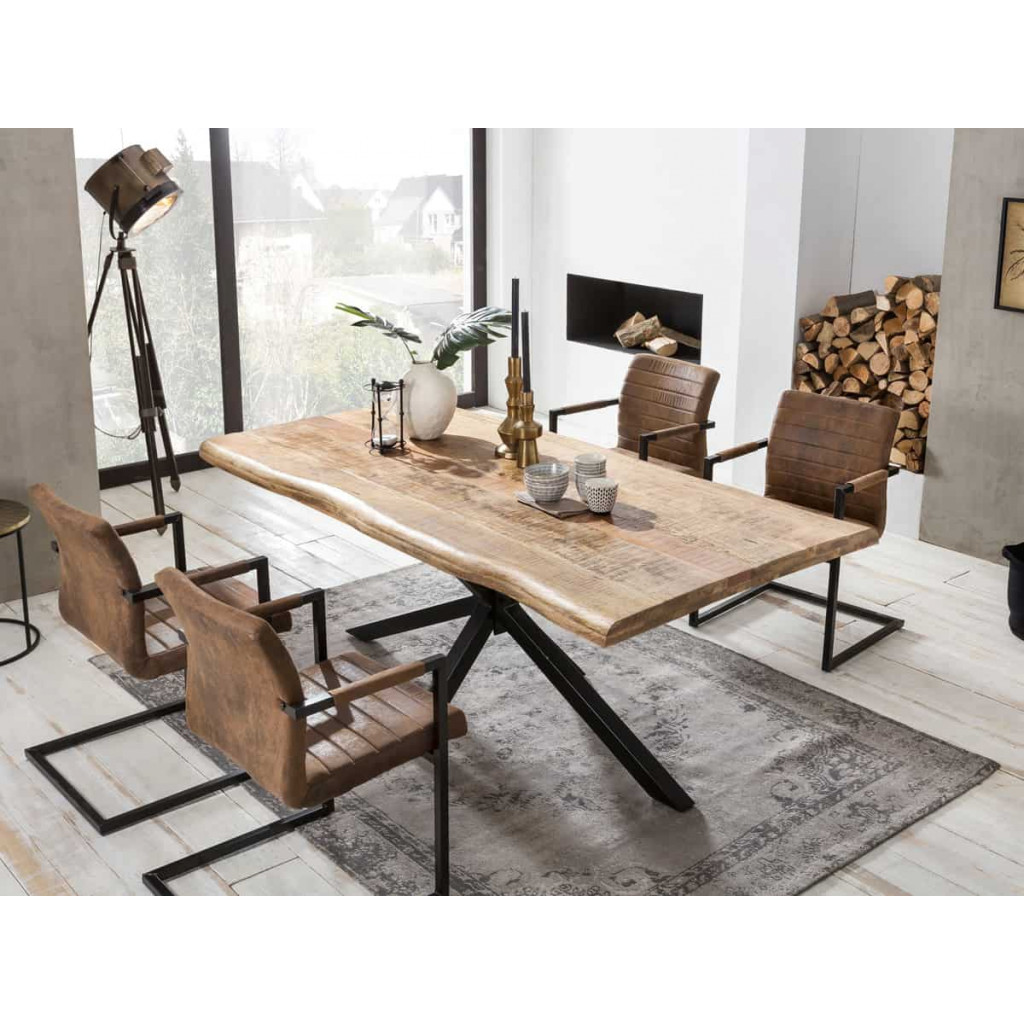 Esstisch Vanaja Modern Mango Dunkelbraun