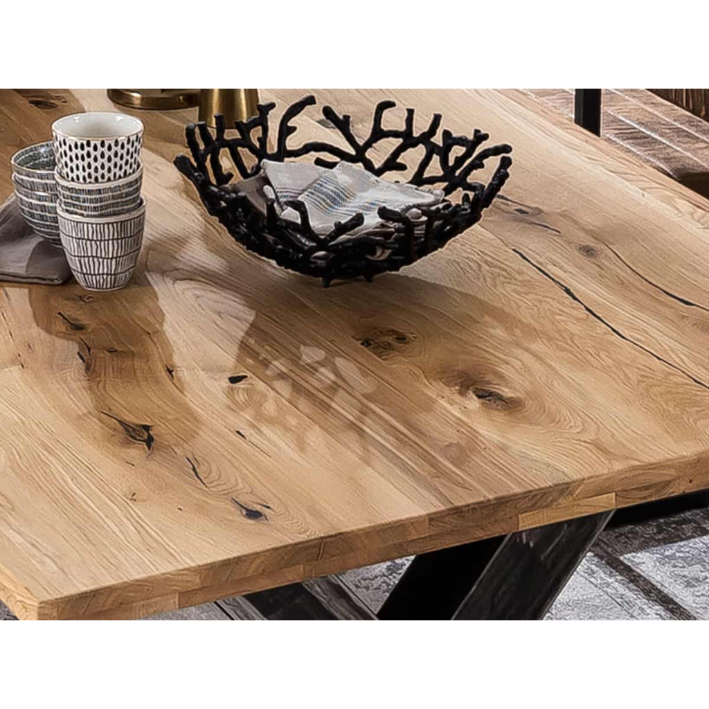 Esstisch Vanaja Modern Wildeiche Hellbraun