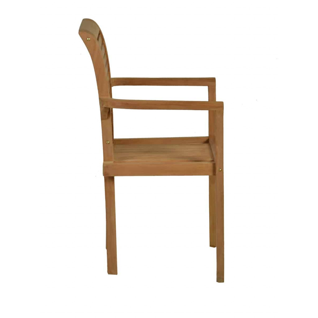 Gartenstuhl  Gartenmöbel Outdoor Modern Teak Honig