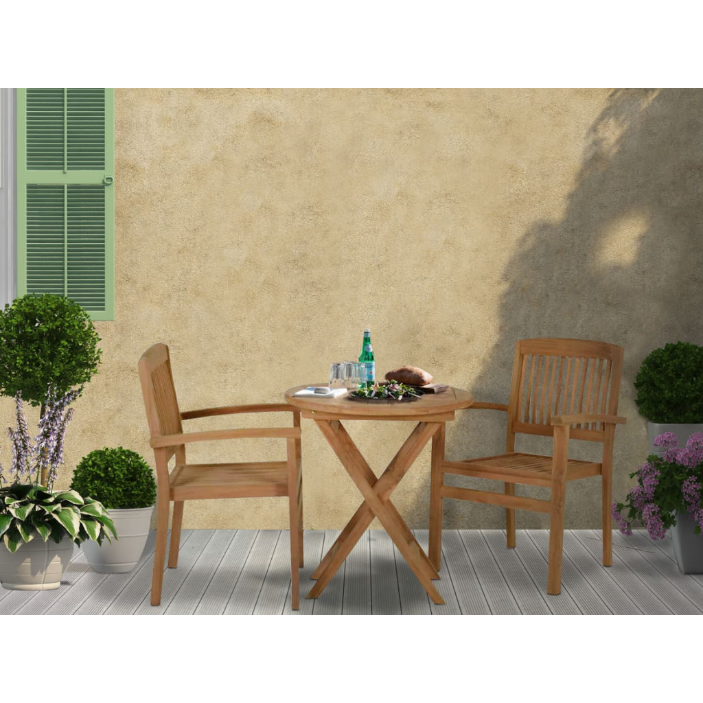 Gartenstuhl  Gartenmöbel Outdoor Modern Teak Honig