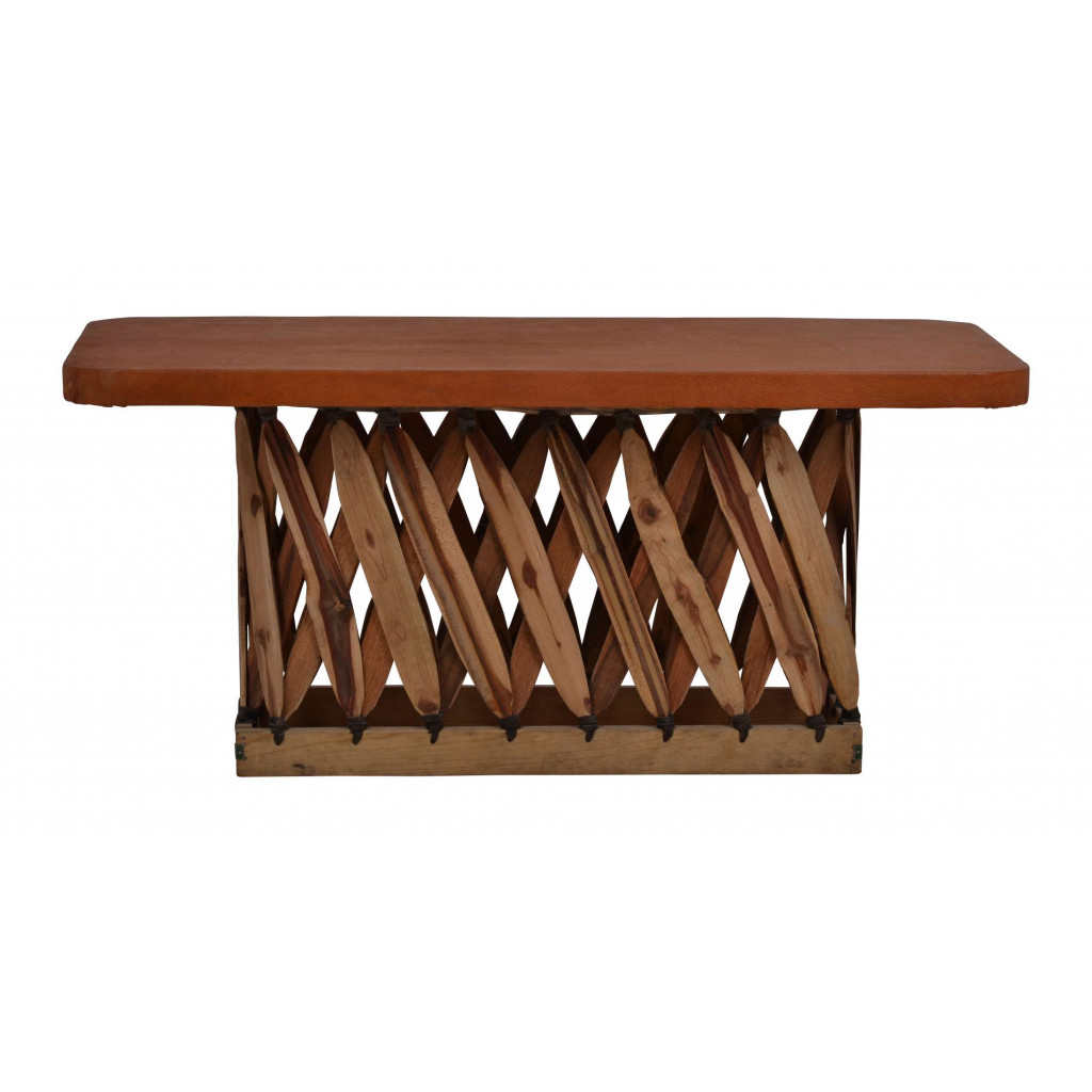 Couchtisch Equipales Landhaus Zedernholz Tabak