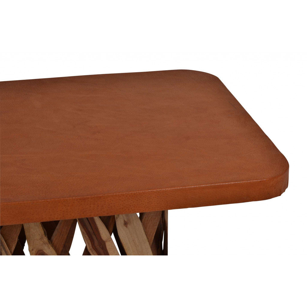 Couchtisch Equipales Landhaus Zedernholz Tabak