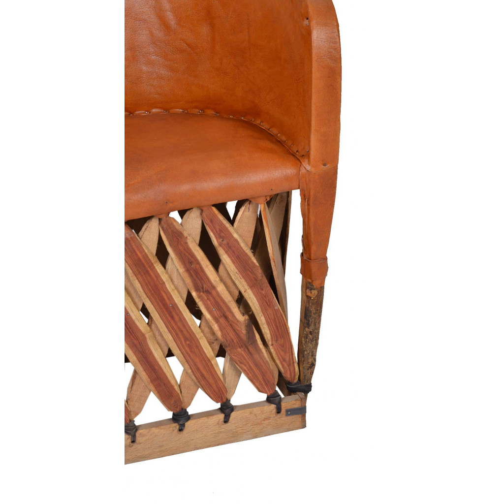 Sessel Equipales Landhaus Zedernholz Tabak