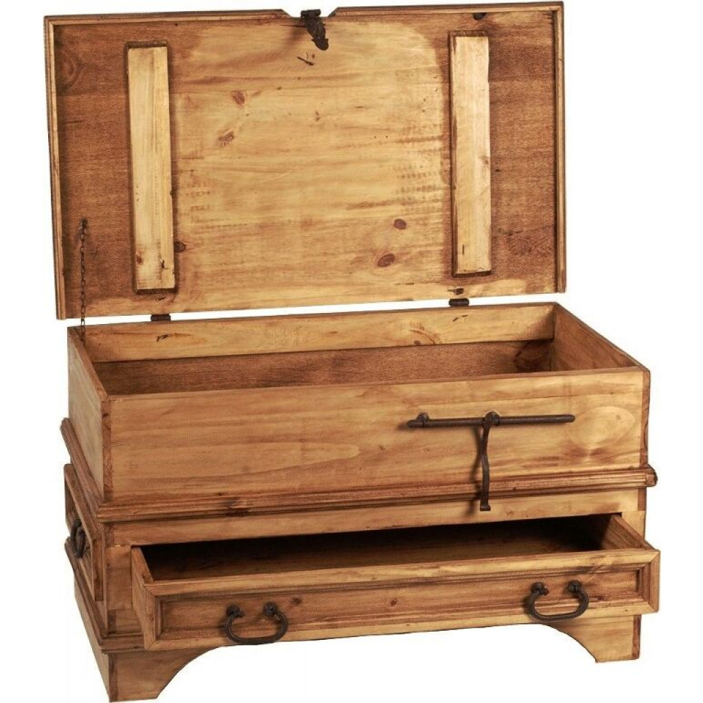 Truhe Mexico Möbel Landhaus Pinie Honig