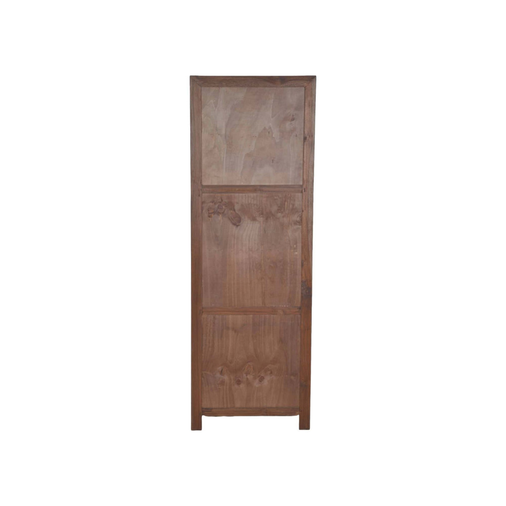 Hochschrank Bhatang Modern Massivholz Teak Braun