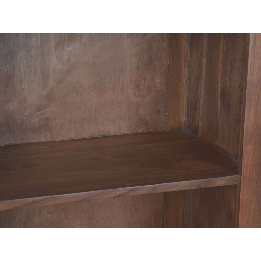 Hochschrank Bhatang Modern Massivholz Teak Braun
