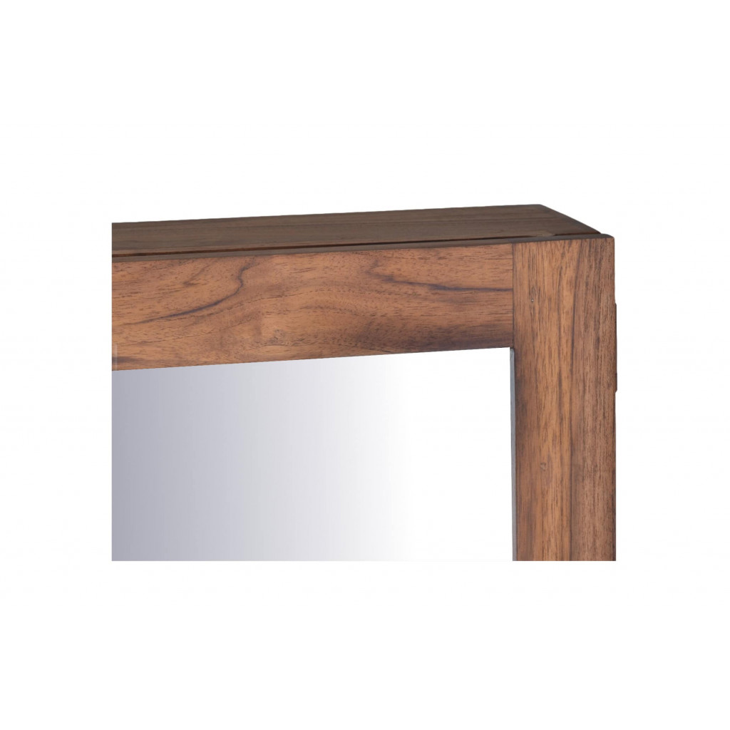 Spiegelschrank Bhatang Modern Glas Massivholz Teak Braun