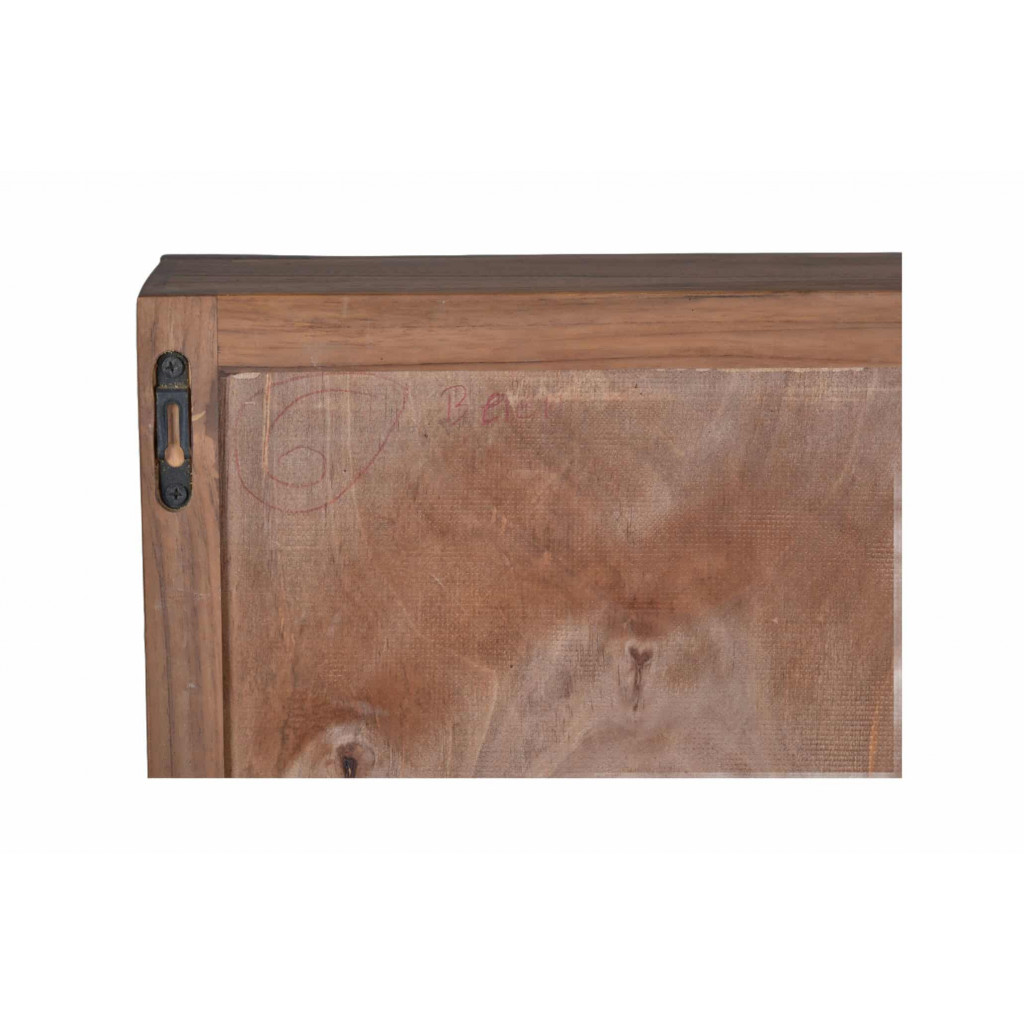 Spiegelschrank Bhatang Modern Glas Massivholz Teak Braun