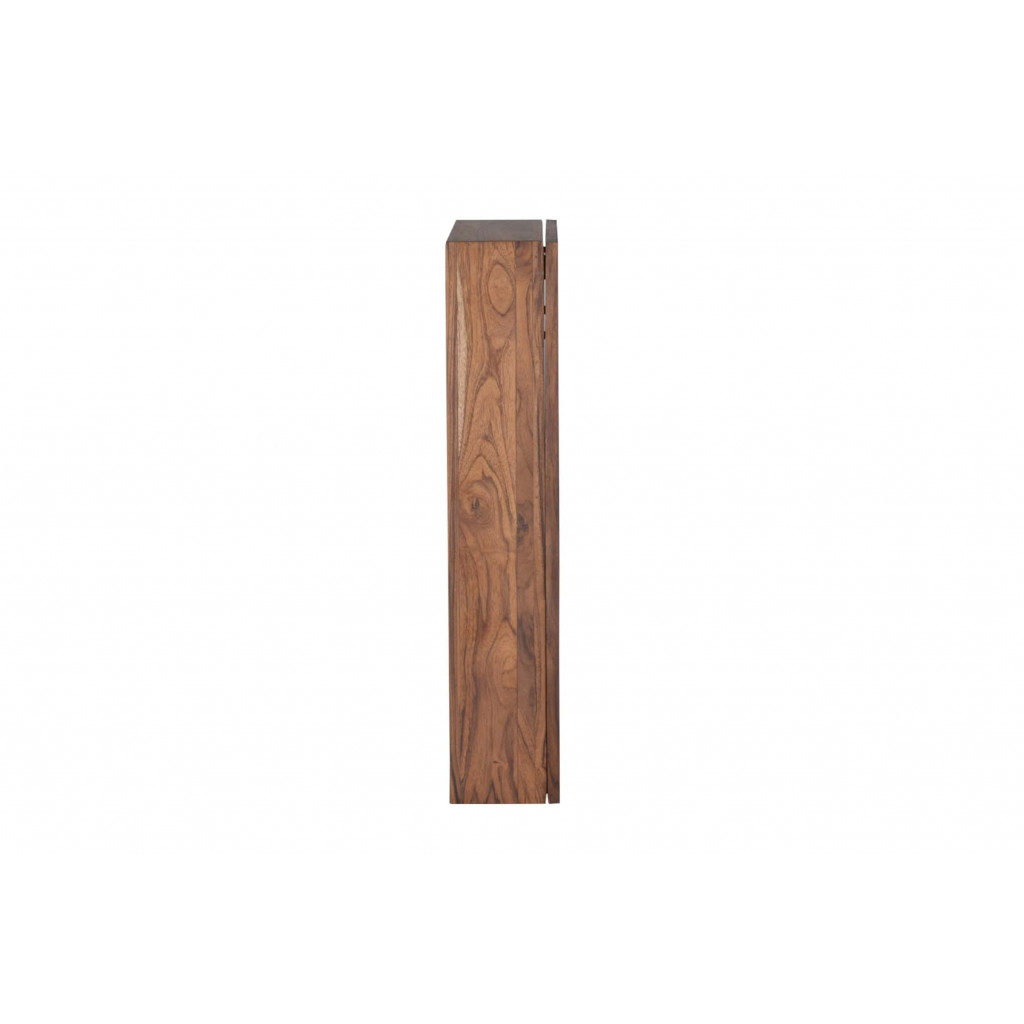 Spiegelschrank Bhatang Modern Glas Massivholz Teak Braun