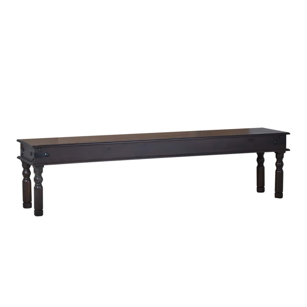 Bank Colombo Kolonialstil Pinie Walnuss