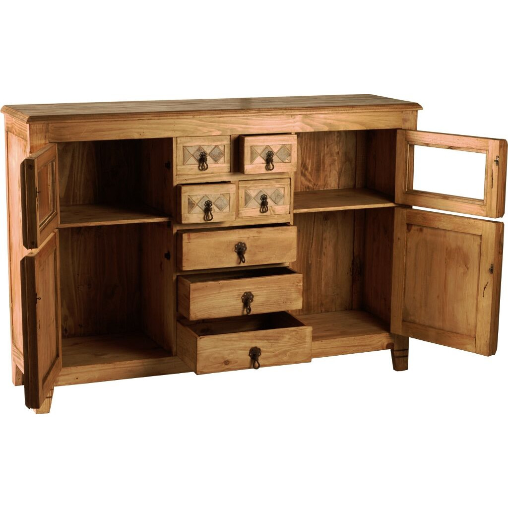 Highboard Mexico Möbel Landhaus Pinie Honig