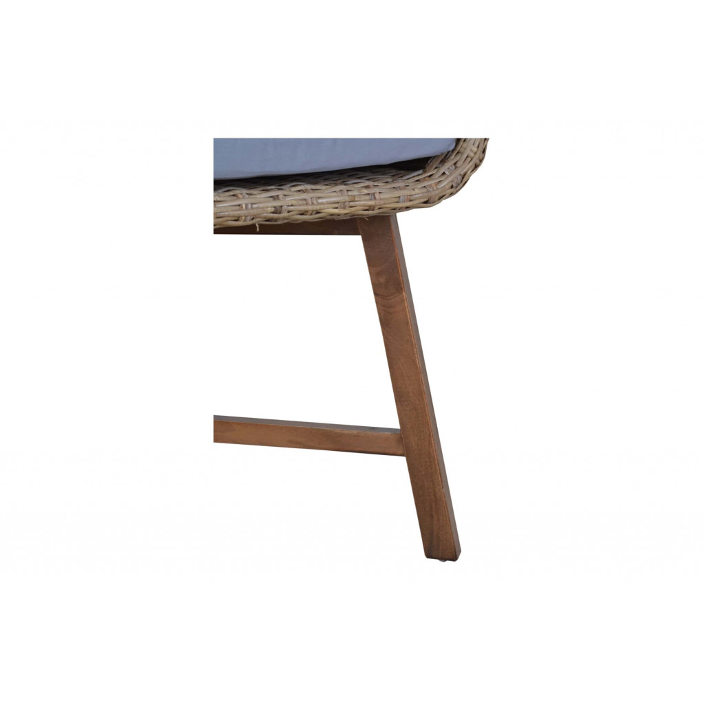 Armlehnstuhl  Modern Mahagoni Kubu-grau