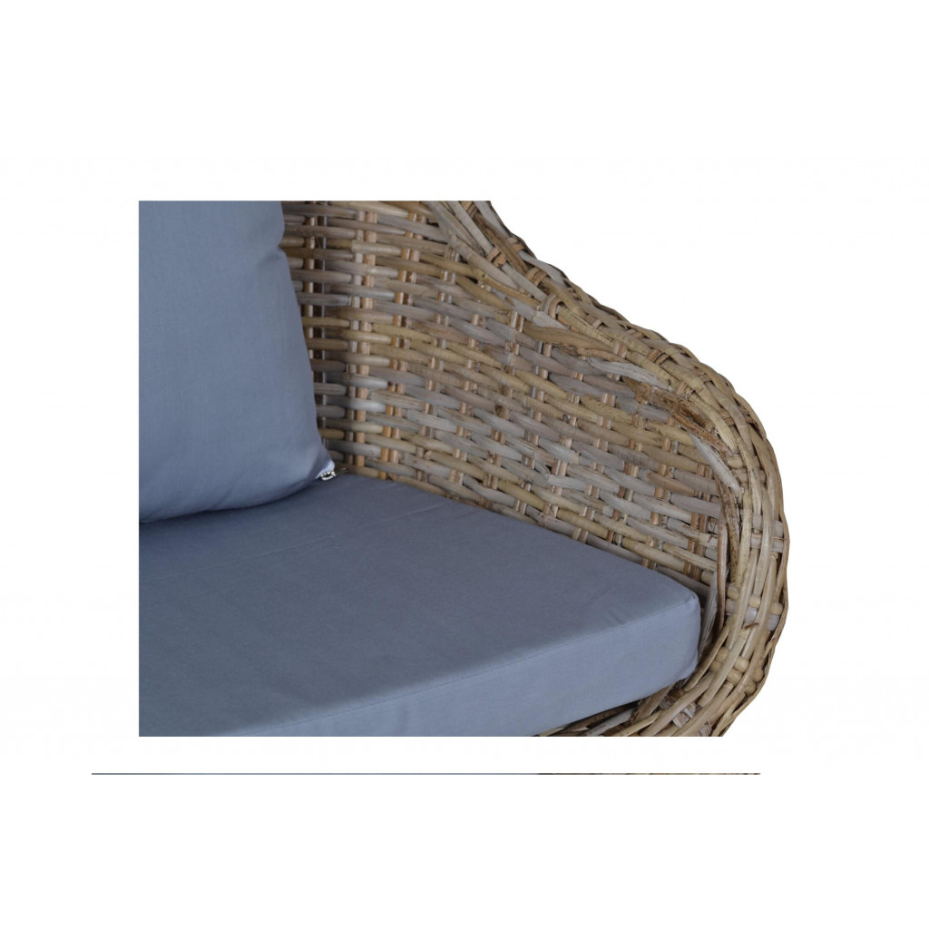 Armlehnstuhl  Modern Mahagoni Kubu-grau