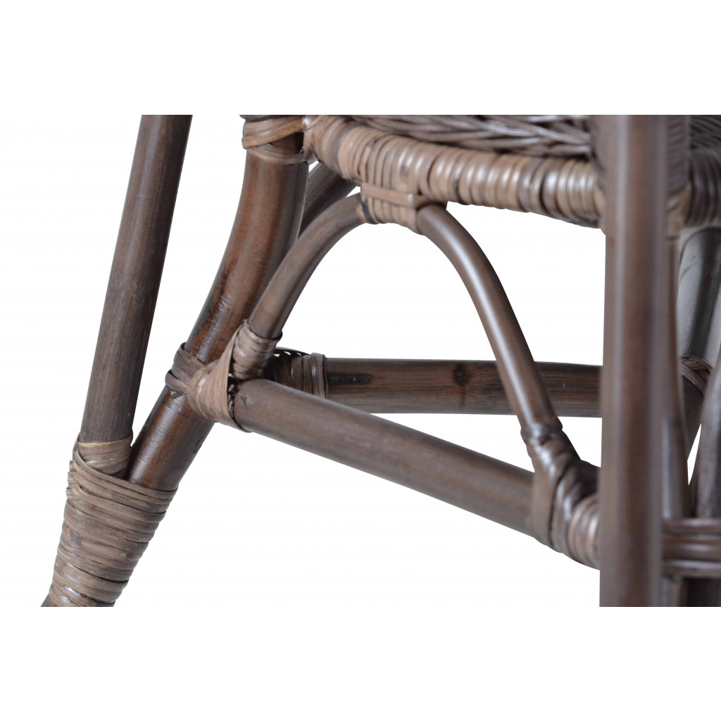 Armlehnstuhl Rattan Landhaus Braun