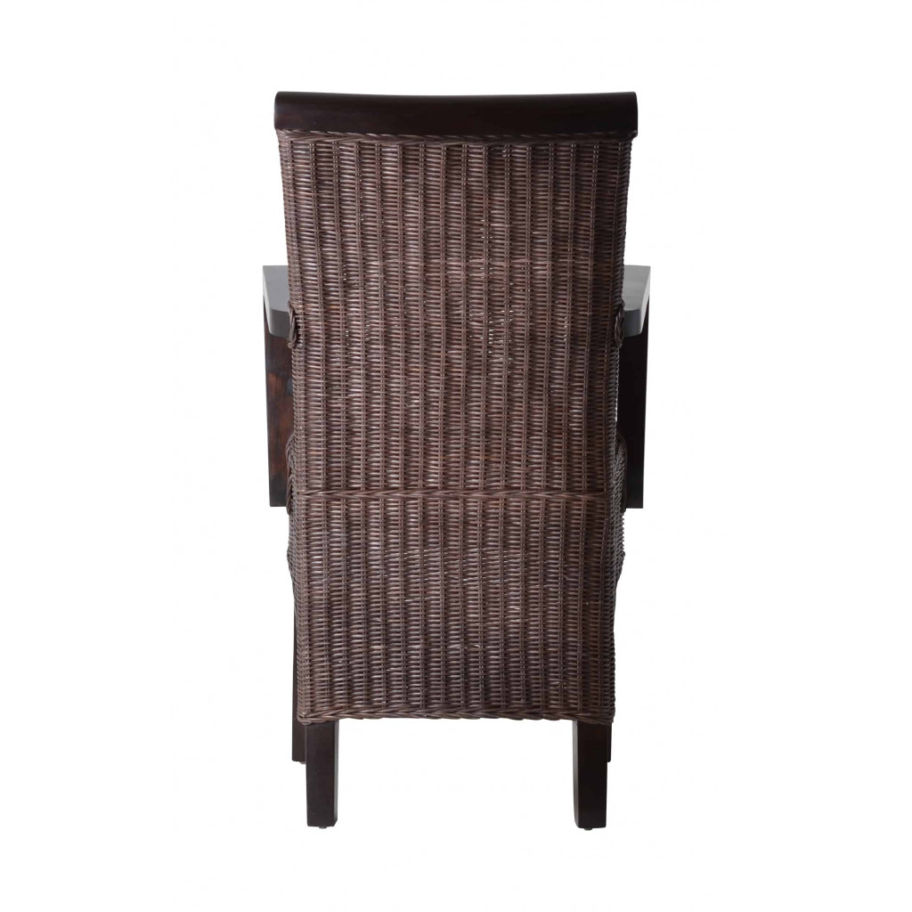 Armlehnstuhl Rattan Modern Mahagoni Braun