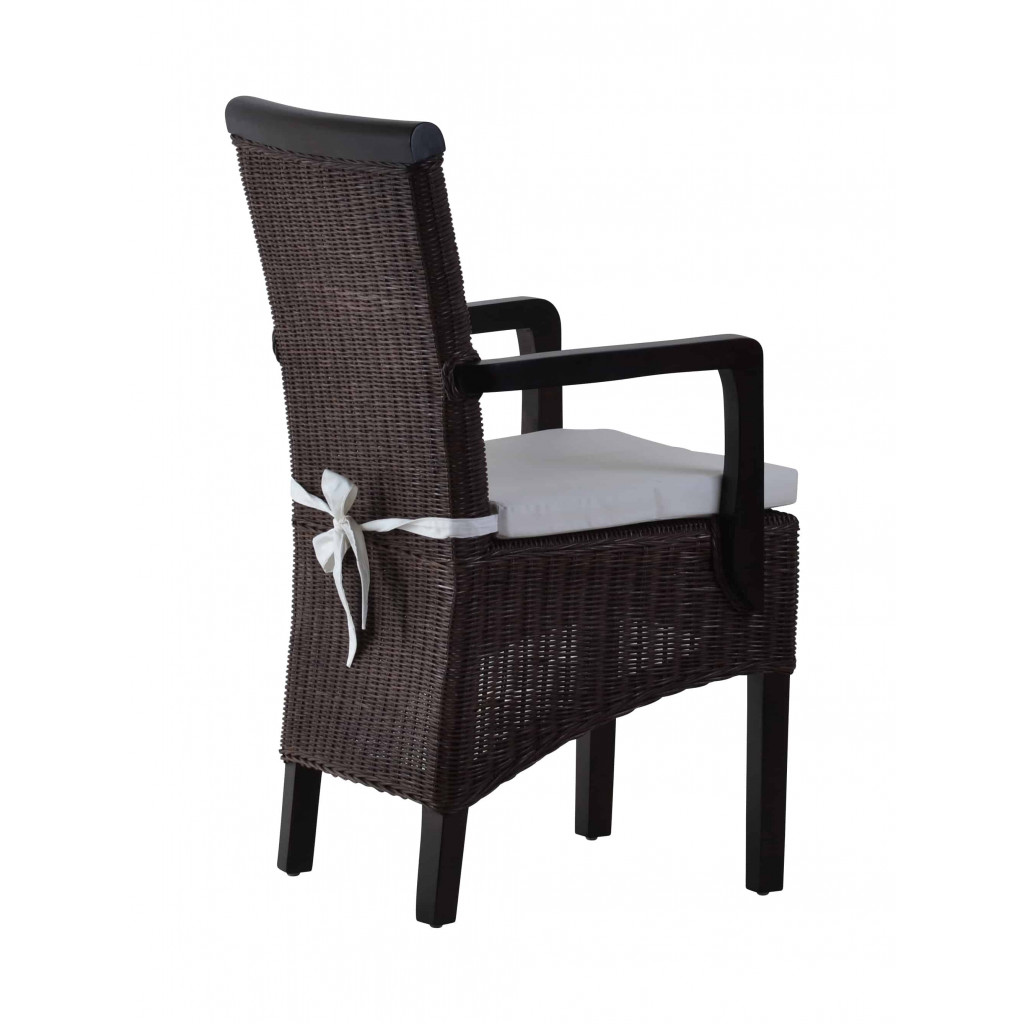 Armlehnstuhl Rattan Modern Mahagoni Braun