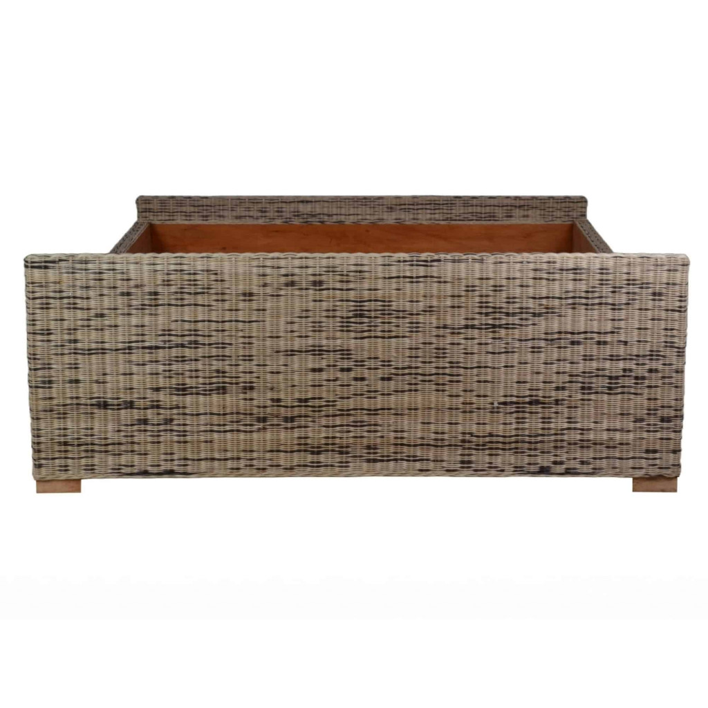 Bett Rattan Landhaus Massivholz Rattan Mahagoni Honig