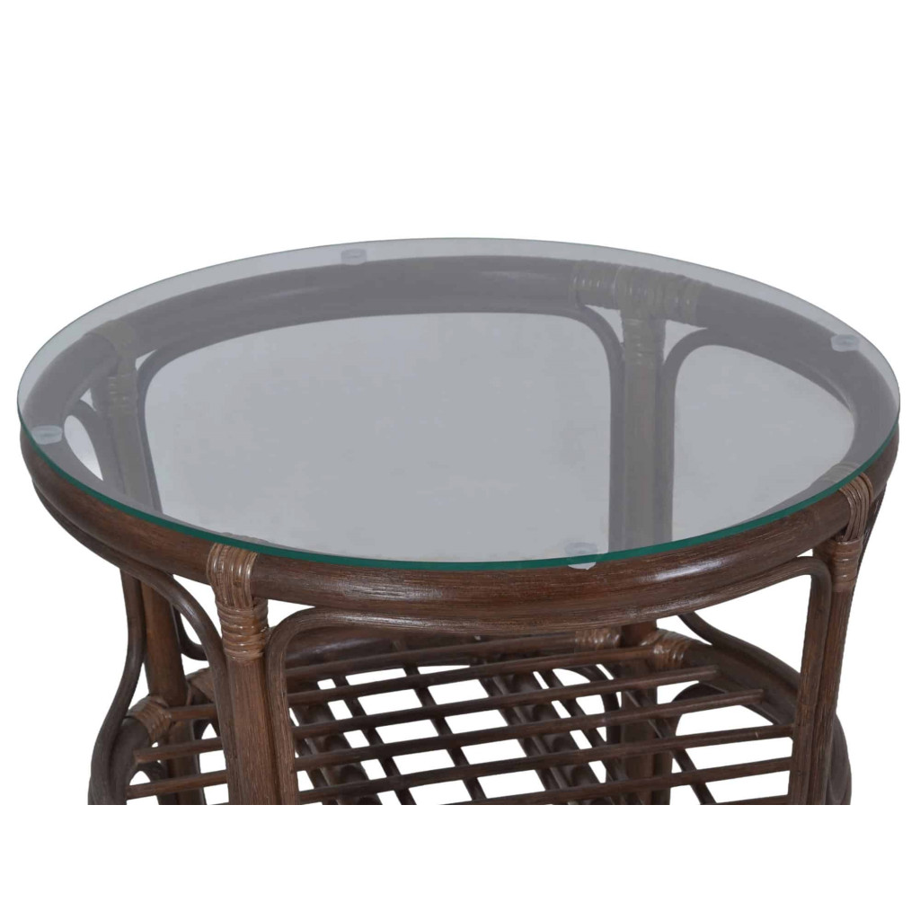 Couchtisch Rattan Landhaus Braun