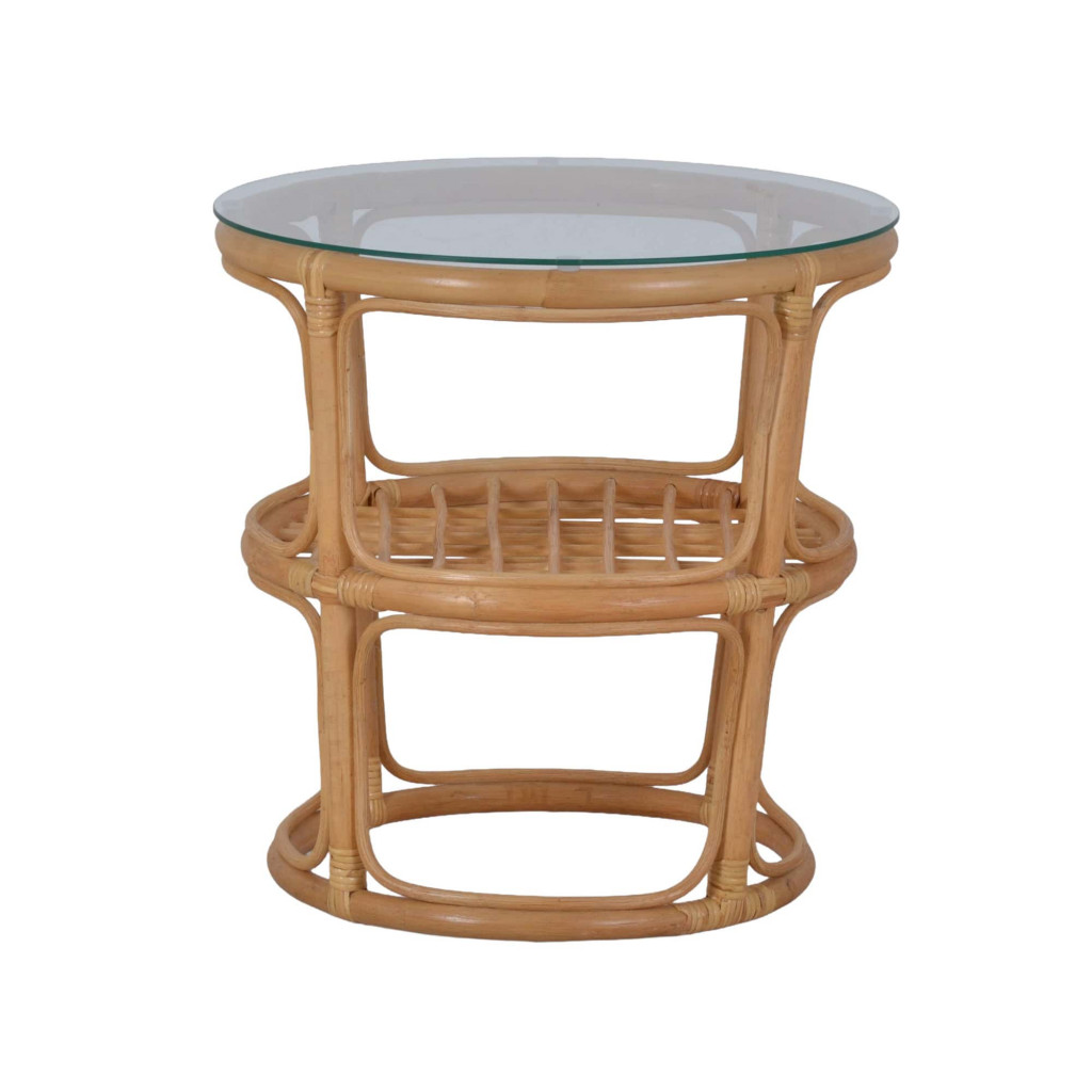 Couchtisch Rattan Landhaus Honig