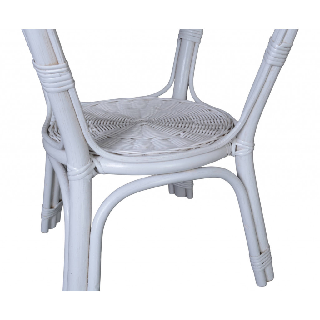 Couchtisch Rattan Landhaus Weiß