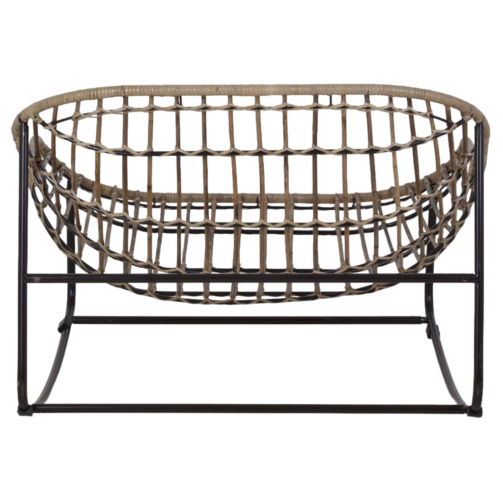 Sessel Rattan Landhaus Metall Rattan Braun