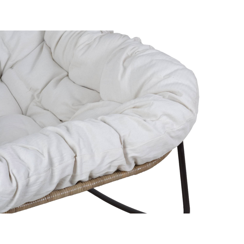 Sessel Rattan Landhaus Metall Rattan Braun