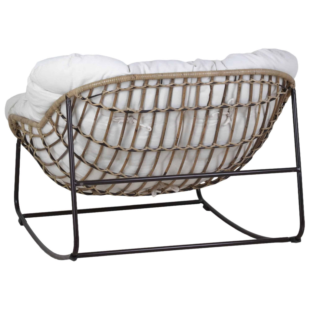 Sessel Rattan Landhaus Metall Rattan Braun