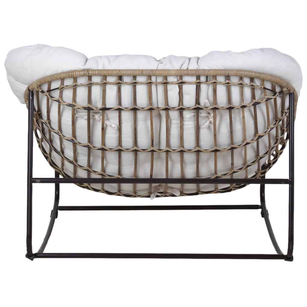 Sessel Rattan Landhaus Metall Rattan Braun