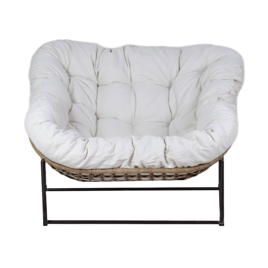 Sessel Rattan Landhaus Metall Rattan Braun