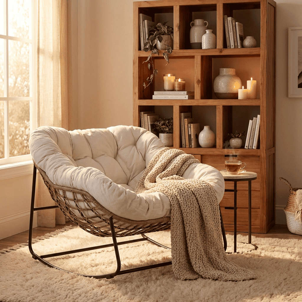 Sessel Rattan Landhaus Metall Rattan Braun