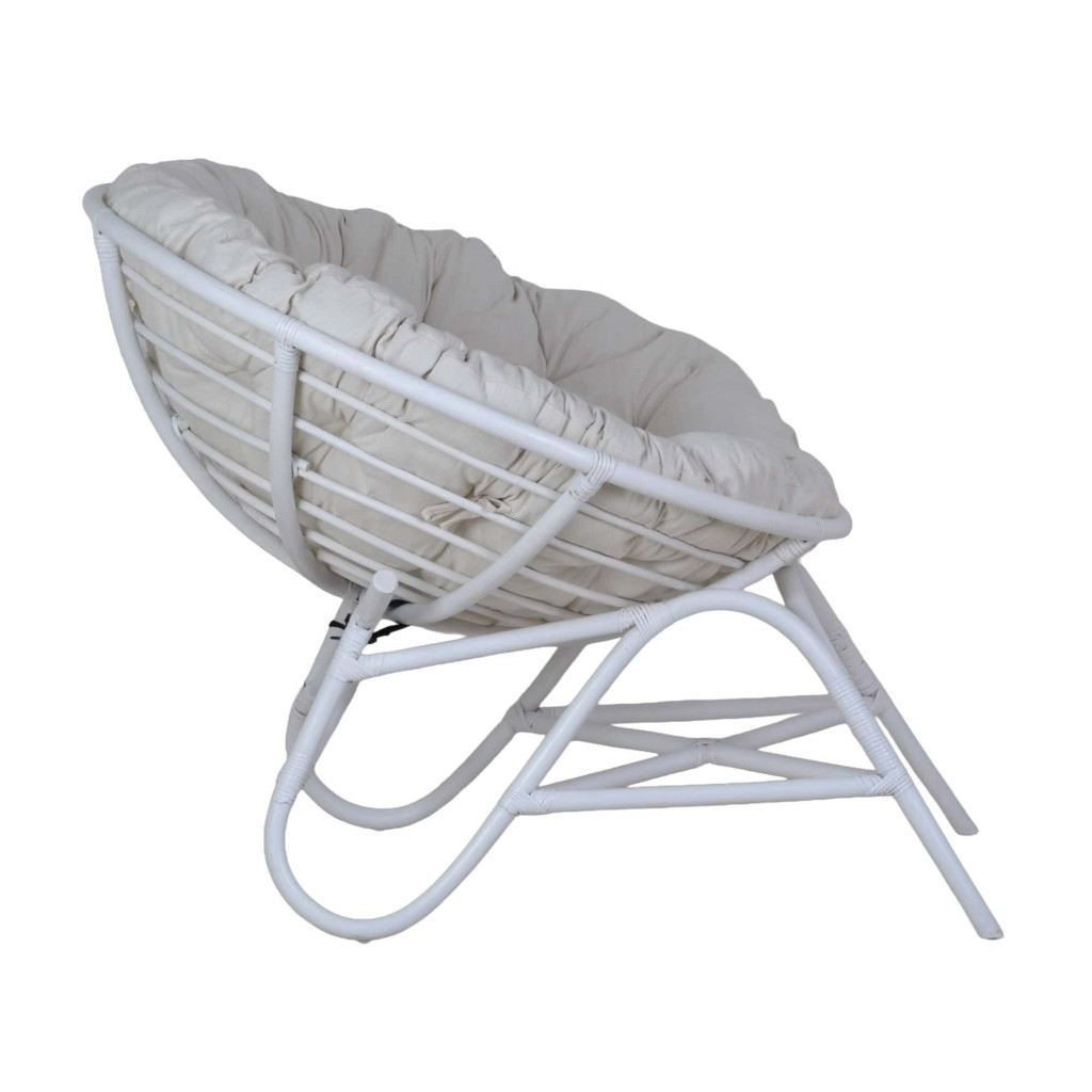 Sessel Rattan Landhaus Rattan Weiß