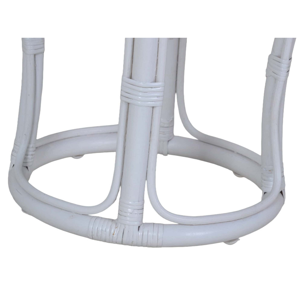 Sitzhocker Rattan Landhaus Rattan Weiß