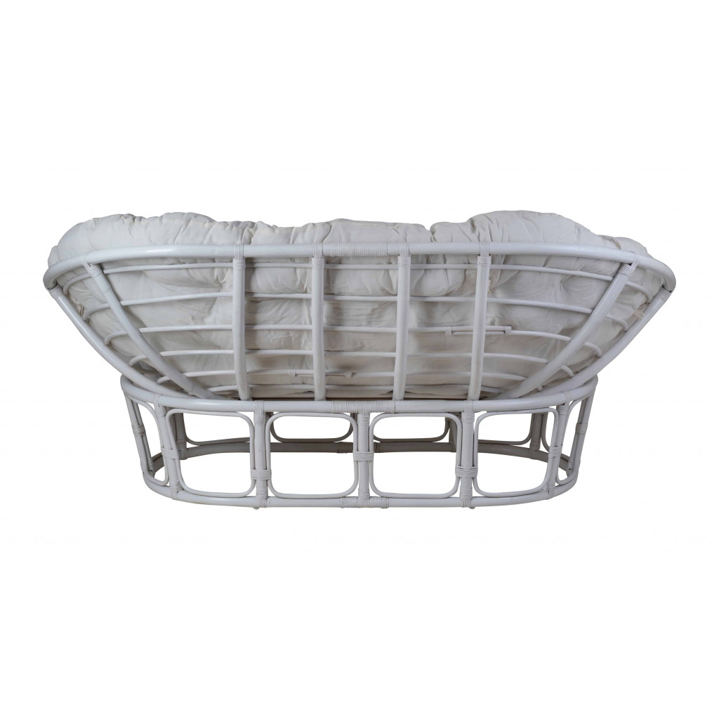 Sofa Rattan Modern Weiß