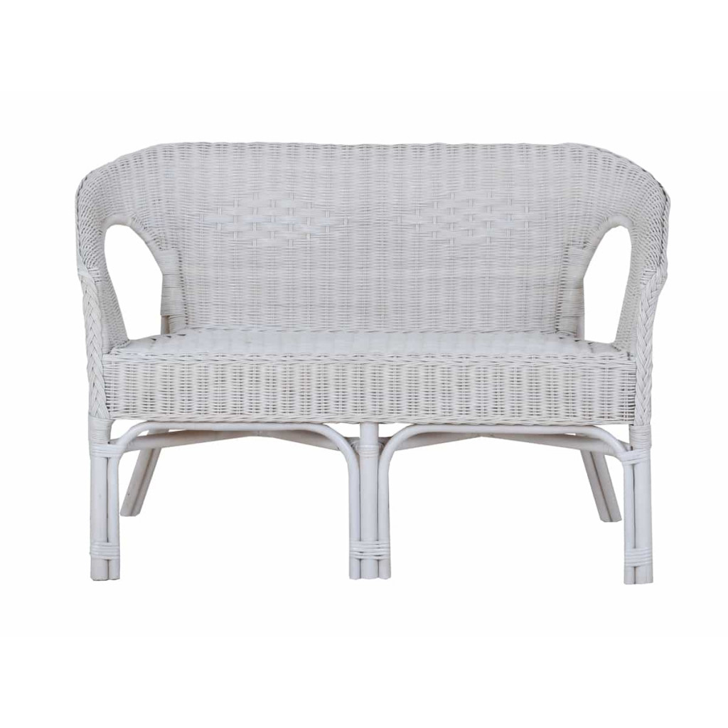 Sofa Rattan Modern Weiß