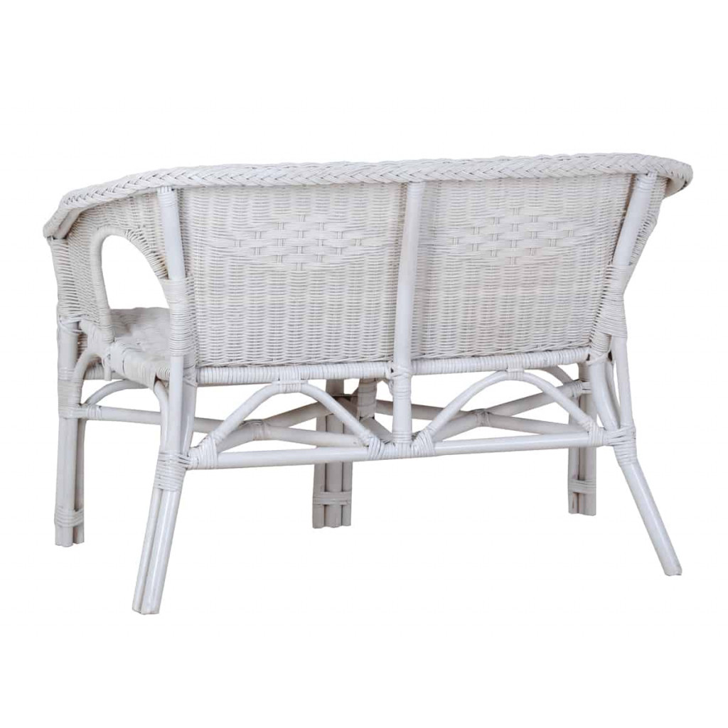 Sofa Rattan Modern Weiß