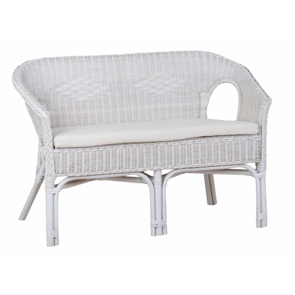 Sofa Rattan Modern Weiß