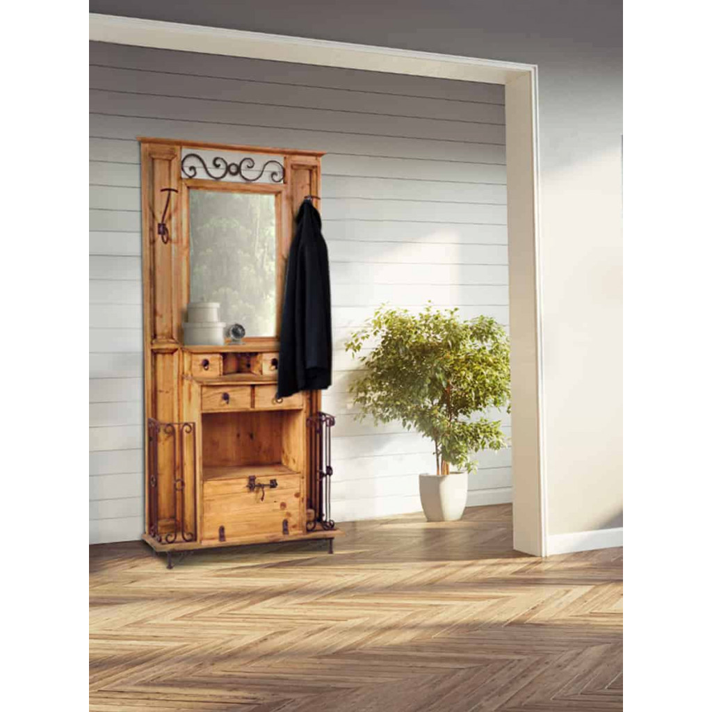 Garderobenschrank Mexico Möbel Landhaus Pinie Honig