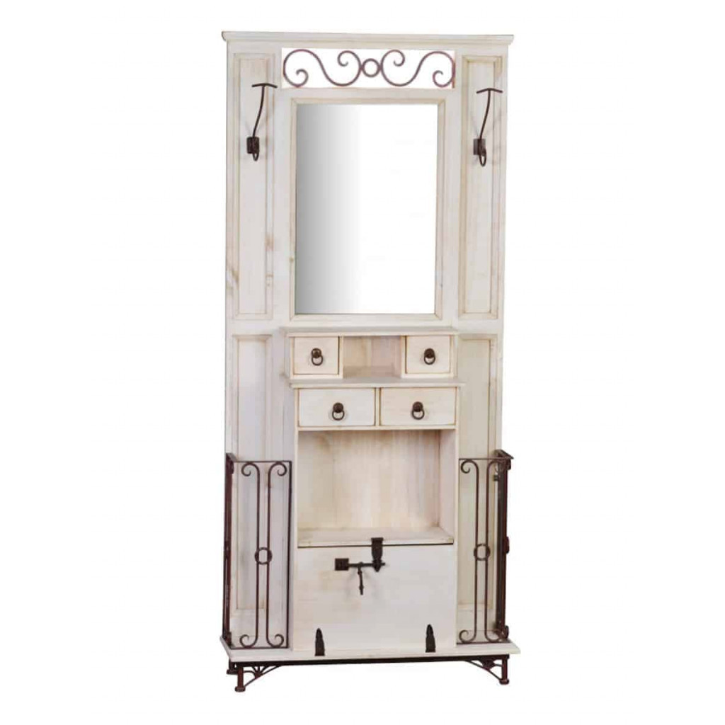 Garderobenschrank Mexico Möbel Landhaus Pinie Weiß