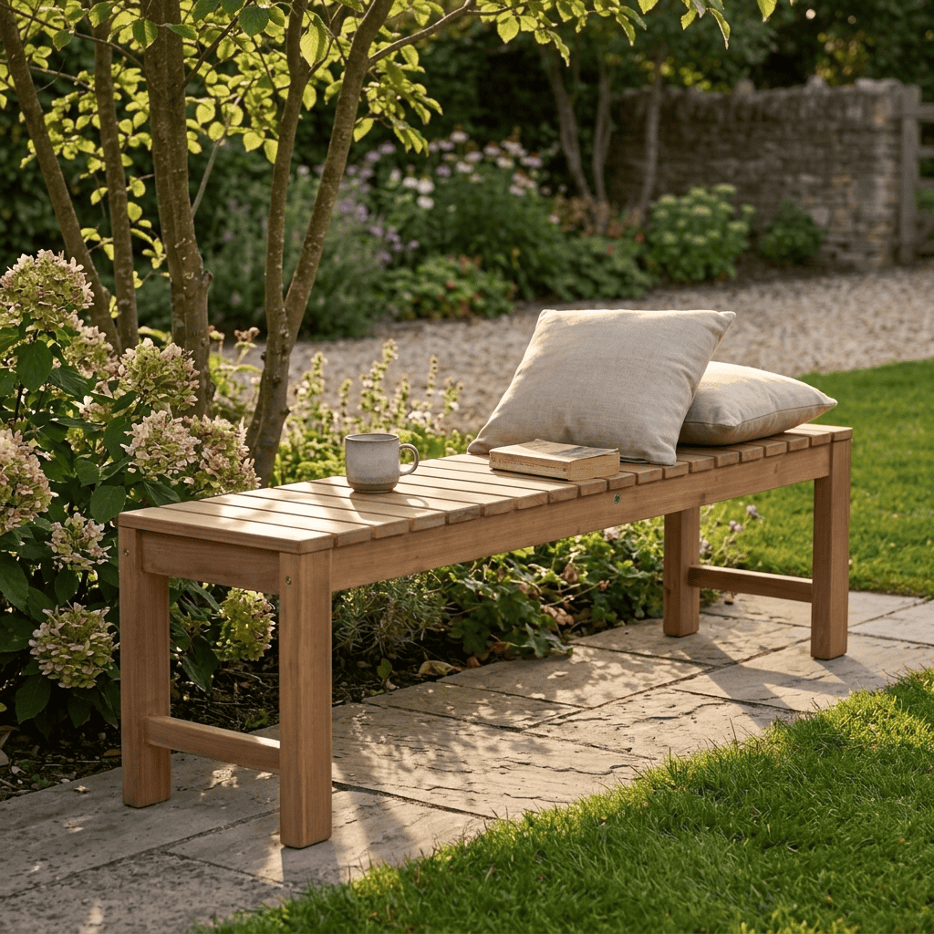 Bank  Gartenmöbel Outdoor Teak Honig