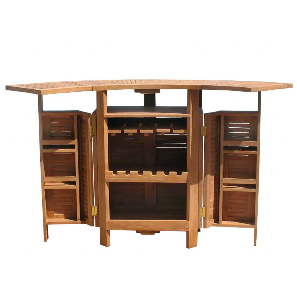 Bar  Gartenmöbel Outdoor Modern Teak Hellbraun