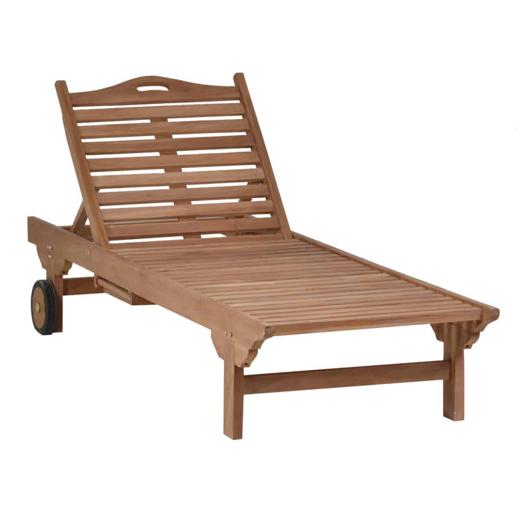 Gartenliege  Gartenmöbel Outdoor Modern Teak Honig