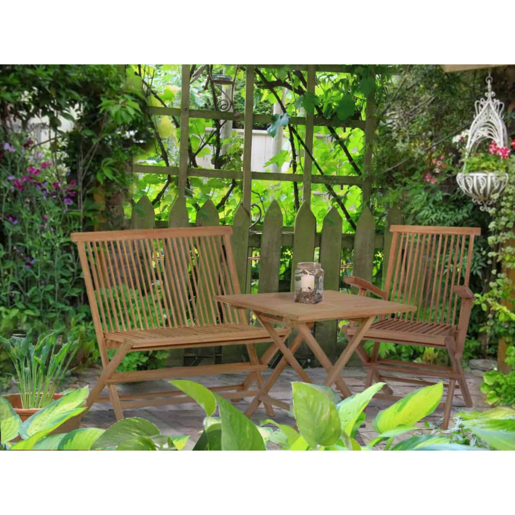 Gartenstuhl  Gartenmöbel Outdoor Modern Teak Honig