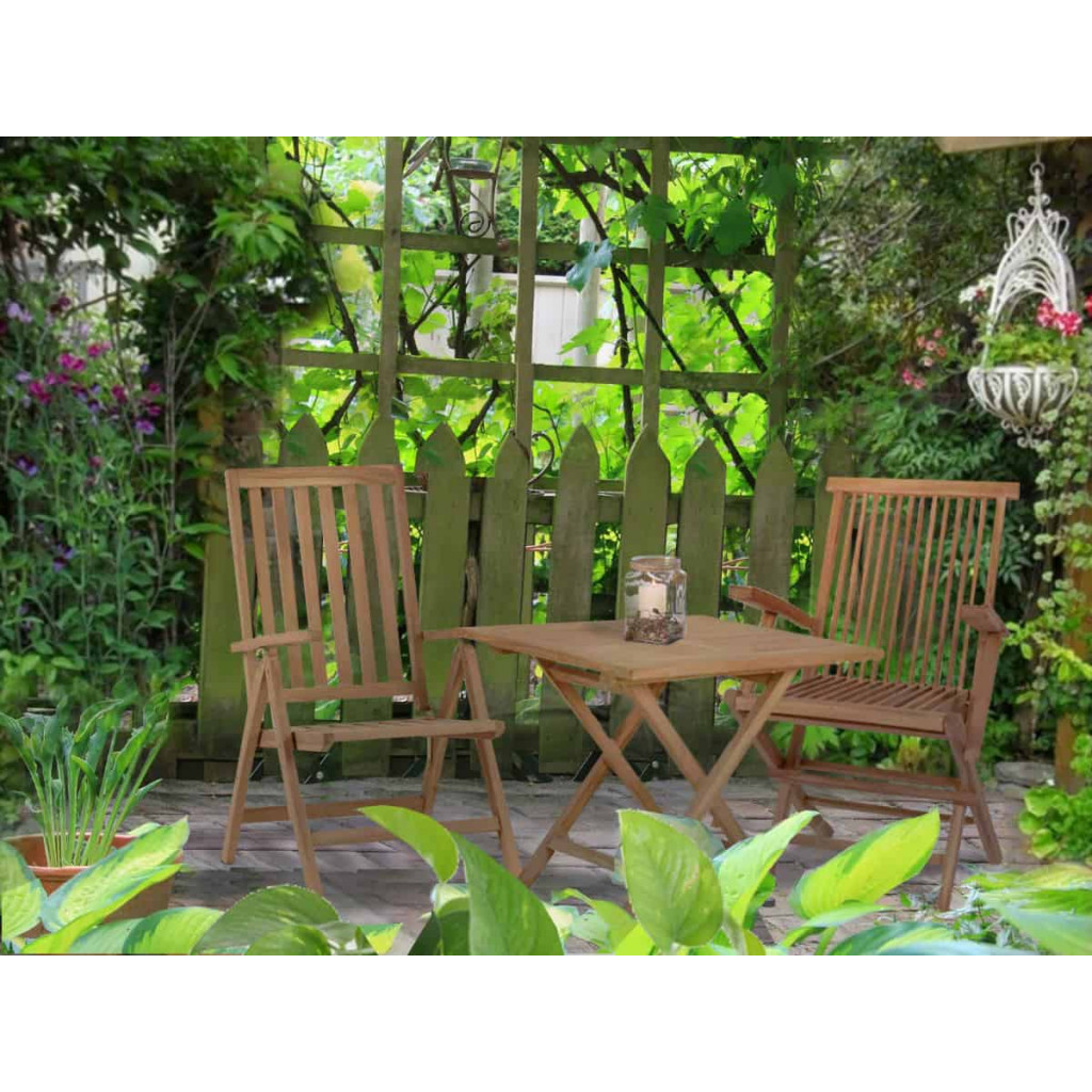 Gartenstuhl  Gartenmöbel Outdoor Modern Teak Honig