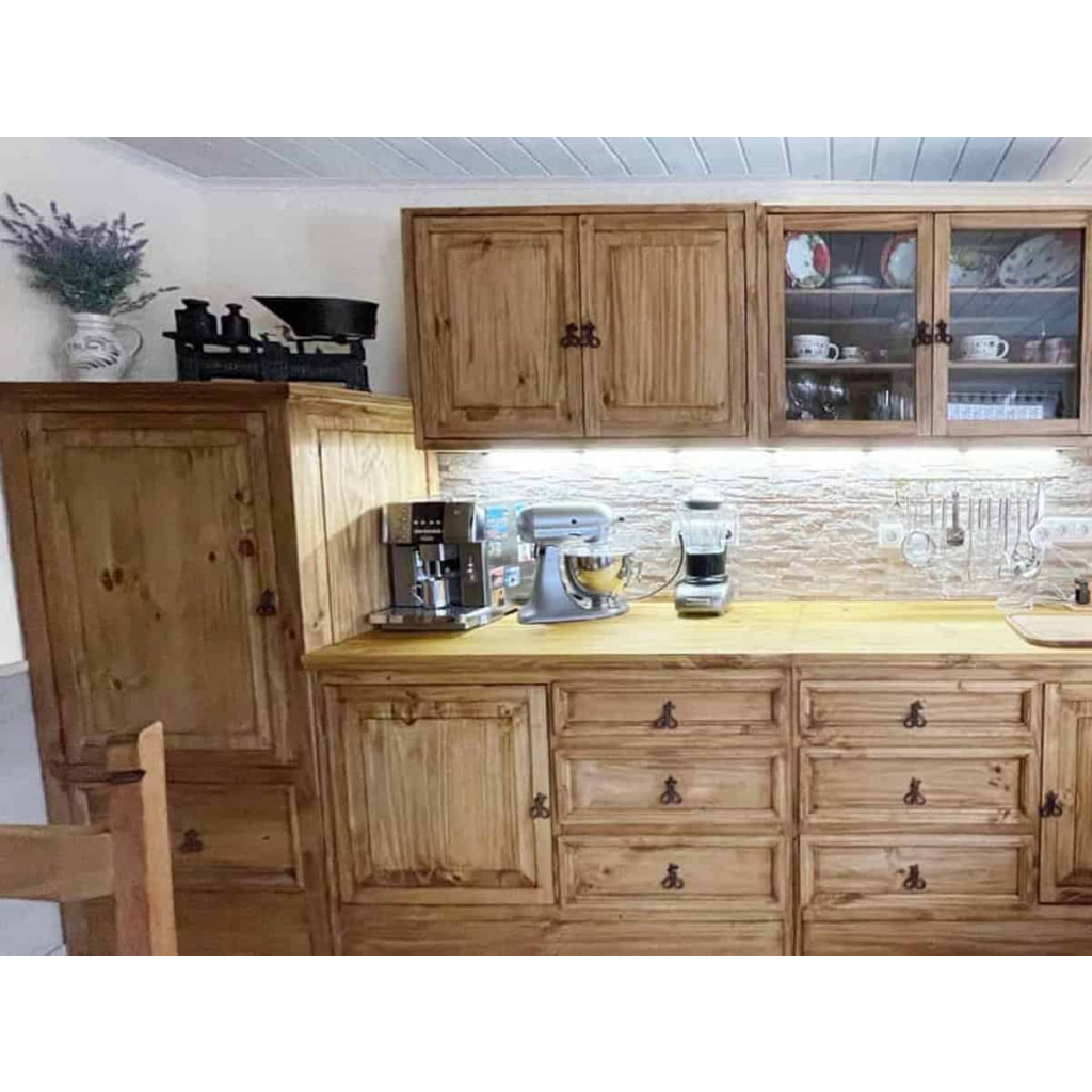 Hochschrank  Landhaus Pinie Honig