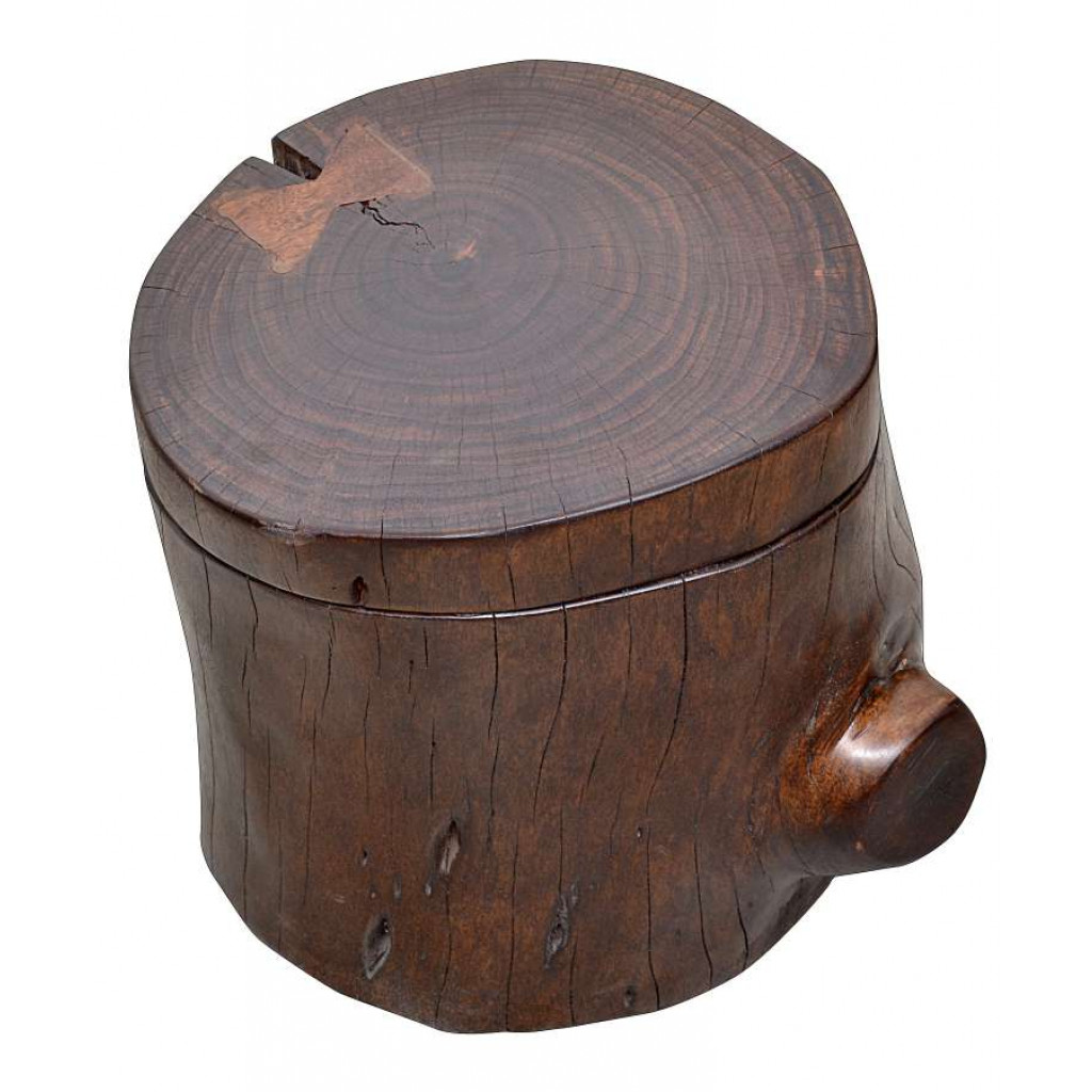 Sitzhocker Timber Modern Sheesham Braun