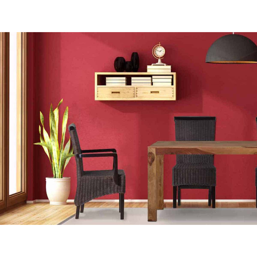 Armlehnstuhl Rattan Modern Mahagoni Braun