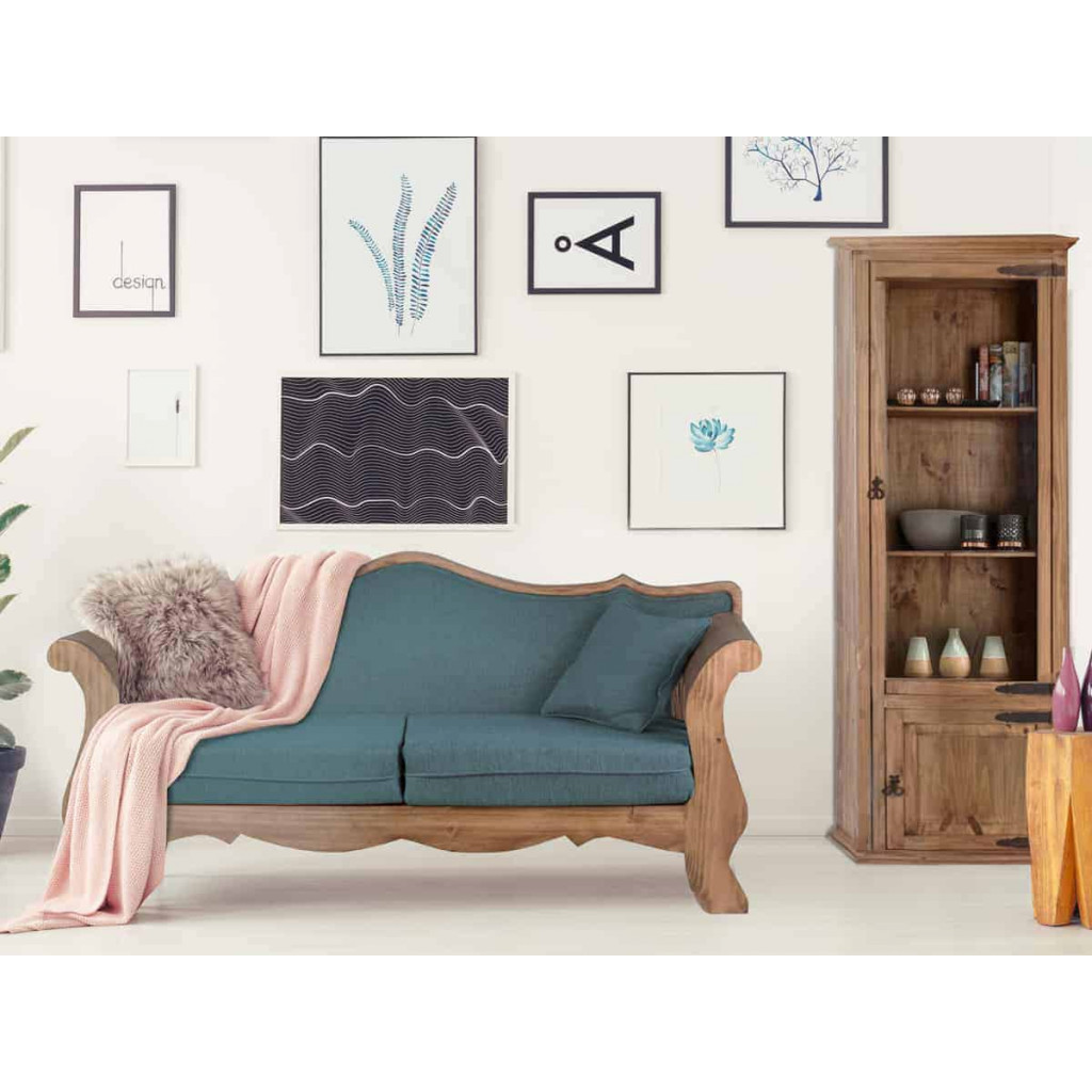 Vitrine Mexico Möbel Landhaus Pinie Honig